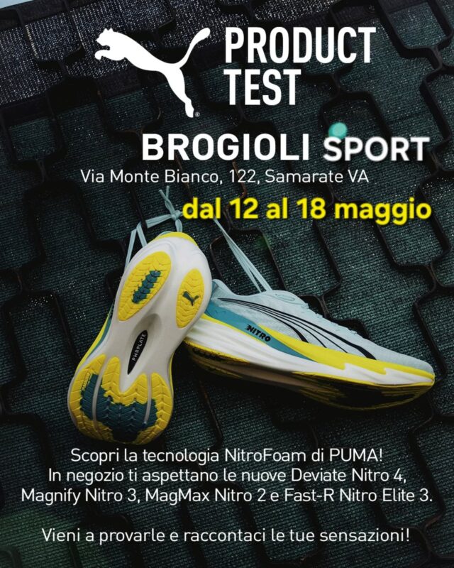 Prova scarpe Puma...passa in negozio, prendi un paio di scarpe test Puma e esci a correre 😉🏃‍♀️